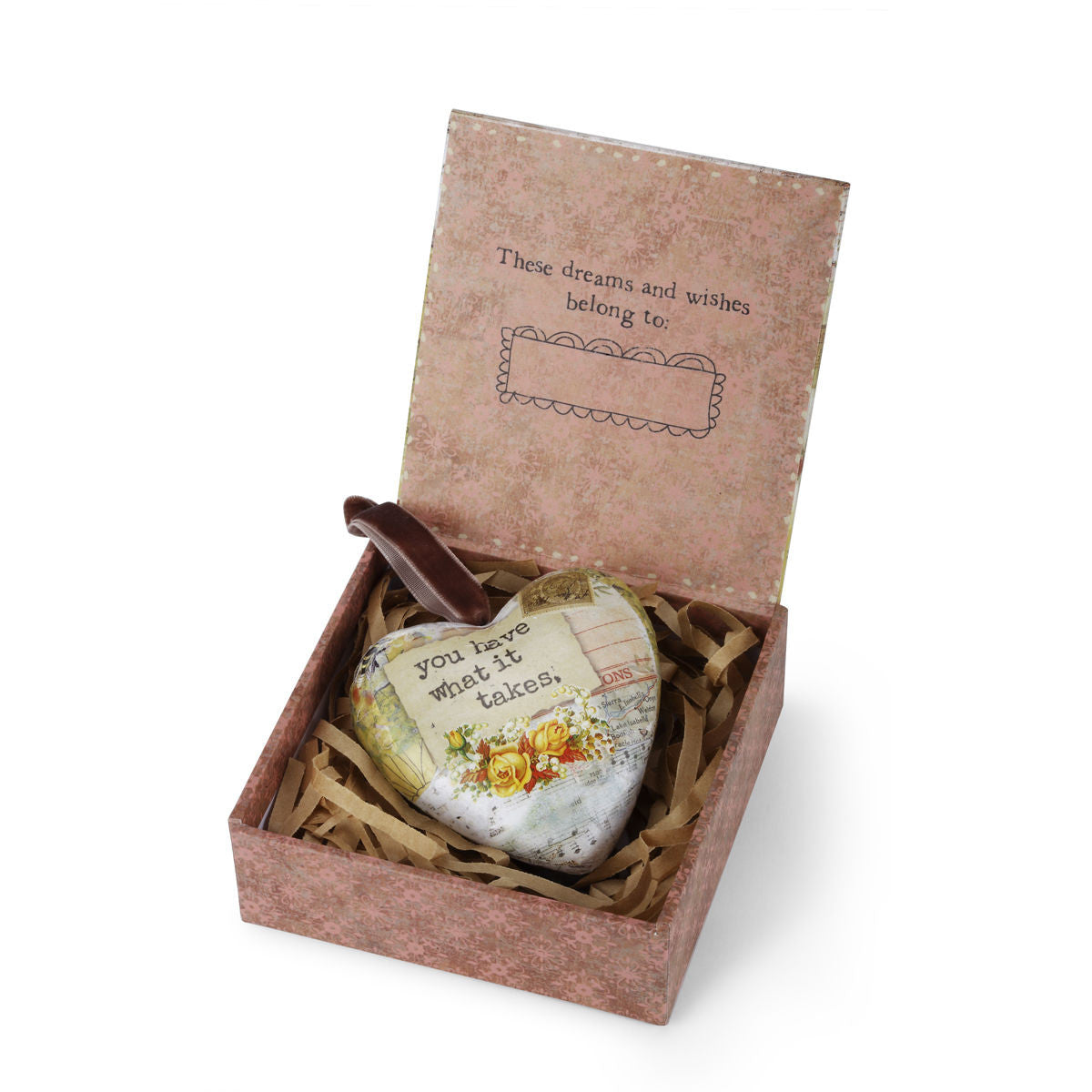 Kelly Rae Roberts What It Takes Boxed Heart Ornament **
